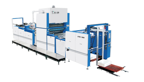 CYFM-1080B 全自動除粉OPP覆膜機 ( 水性/油性膠水及預涂膠膜）( 鏈刀）